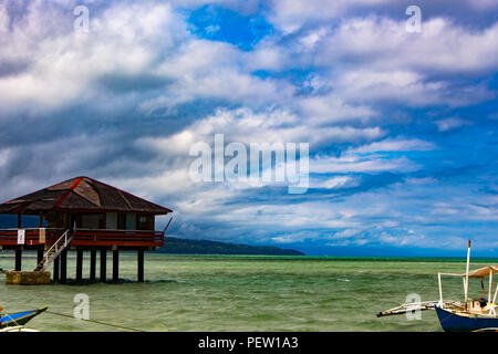 Philippines, Negros Island - Feb 05, 2018: Manjuyod White Sandbar Stock Photo