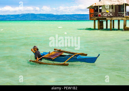 Philippines, Negros Island - Feb 05, 2018: Manjuyod White Sandbar Stock Photo