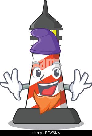 Elf lighthouse character cartoon style Stock Vector