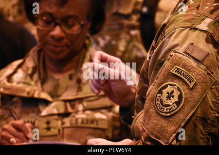 Maj. Gen. Gwendolyn Bingham (on the right), commander of U.S. Army Tank ...