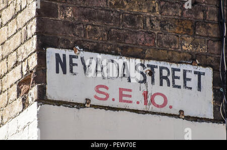 street sign for nevada street london Stock Photo