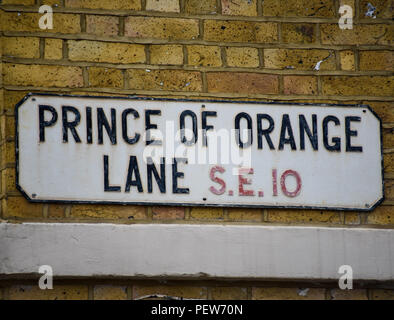 street sign for prince of orange london Stock Photo