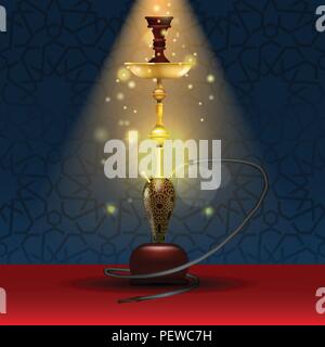 Vector Hookah bar menu concept ad layout. Stock Vector