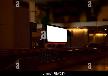 Blank Billboard in a airport lobby Stock Photo