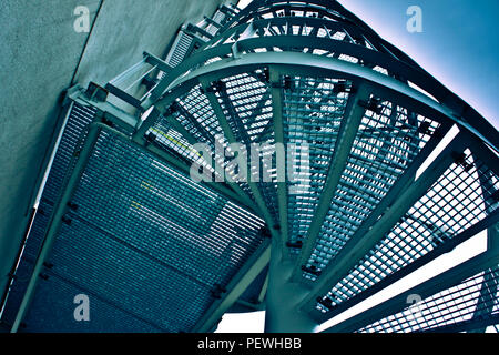 spiral staircase viewed from below Stock Photo