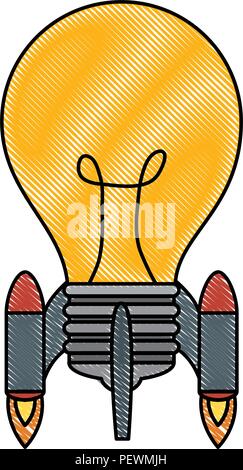 bulb rocket launcher icon Stock Vector