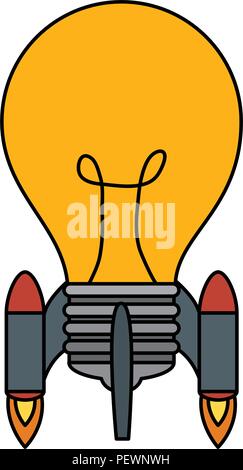 bulb rocket launcher icon Stock Vector