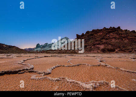 Salt colorful mountains in Hormuz island.soth Iran. Stock Photo