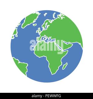 Earth globes isolated on white background vector illustration EPS10 Stock Vector