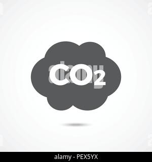 CO2 icon on white Stock Vector