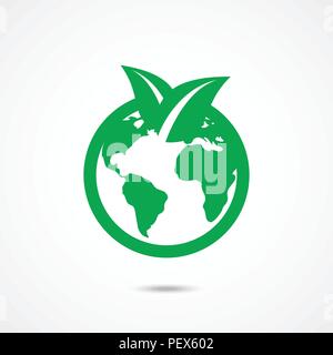 Eco world icon Stock Vector