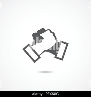 Handshake icon on white Stock Vector