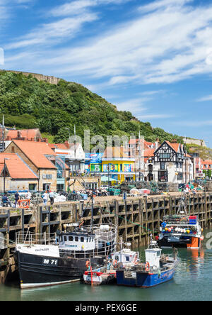 scarborough harbour and marina in south bay scarborough uk yorkshire north yorkshire scarborough england uk gb europe Stock Photo