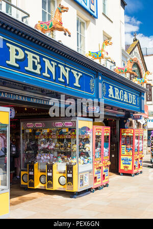 penny arcade on Foreshore road at scarborough beach south bay beach scarborough uk yorkshire north yorkshire scarborough england uk gb europe Stock Photo