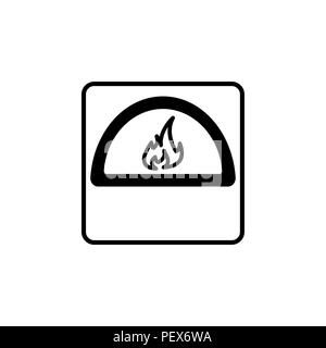 oven line icon. vector illustration black on white background Stock Vector