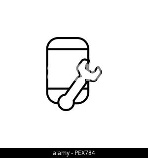 Setup smartphone icon. vector illustration black on white background Stock Vector