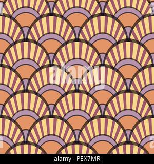 Peacock tails pink vector seamless patter Stock Vector