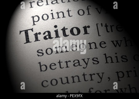 Definition of the word Traitor 