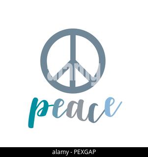 Peace- The symbol of peace The symbol is internationally recognized symbol to represent peace. Also called nuclear disarmament symbol Stock Vector