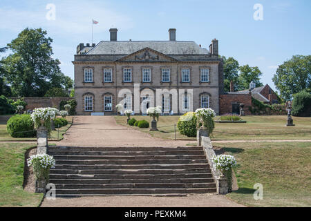 Regal family manor from the 12th Century at Melbourne Hall and Gardens, Derbyshire, UK Stock Photo