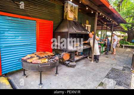 Grillmaster, Buenos Aires, Argentina Stock Photo