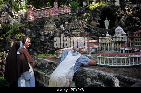 Ave Maria Grotto, in Cullman, Alabama, is a landscaped, 4-acre park in an old quarry on the grounds of St. Bernard Abbey. Stock Photo