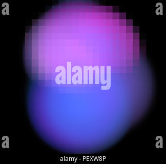 Abstract colorful blue and violet sphere on black background. Fantasy fractal texture. Digital art. 3D rendering. Computer genenerated image Stock Photo
