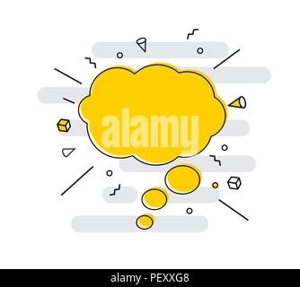 Hand drawn speech bubbles icon. Vector Illustration Stock Vector