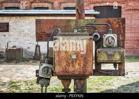 Detail view of an old electrical installation Stock Photo