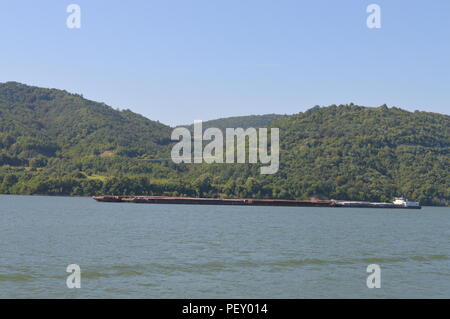 Boats on the Danube river Stock Photo
