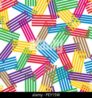 vector seamless background pattern. texture of abstract colorful stripes Stock Vector
