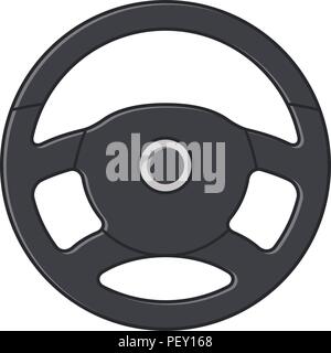 vector car steering wheel icon isolated on white background. transportation symbol, vehicle control design Stock Vector