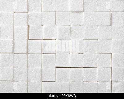 White sugar cubes, full frame. Stock Photo
