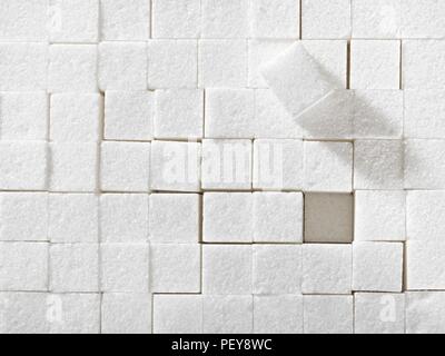 White sugar cubes, full frame. Stock Photo