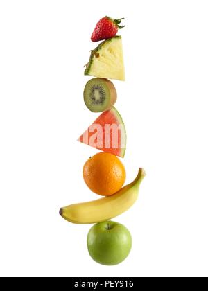Stack of fresh fruit. Stock Photo