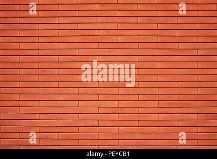 Empty red brick wall textured background Stock Photo