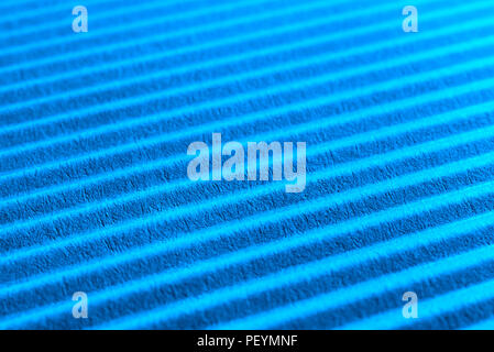 Blue corrugated cardboard closeup. Selective focus. Stock Photo