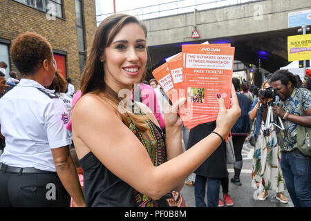 Hundreds attend The Africa Centre Summer Festival 2018 celebrating African and diaspora music, dance, fashion and art! with hundreds of stall and delicrous food and drink at The Africa Centre on 18 August 2018, Southwark, London, UK. Stock Photo