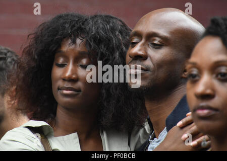 Hundreds attend The Africa Centre Summer Festival 2018 celebrating African and diaspora music, dance, fashion and art! with hundreds of stall and delicrous food and drink at The Africa Centre on 18 August 2018, Southwark, London, UK. Stock Photo