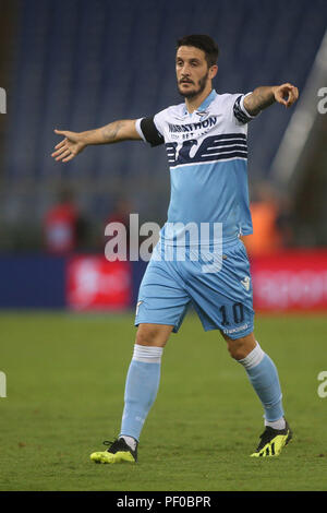 Rome, Italy. 18th Aug, 2018. 18.08.2018. Stadio Olimpico, Rome, Italy. SERIE A: LUIS ALBERTO in action during the ITALIAN SERIE A match between S.S. LAZIO VS NAPOLI at Stadio Olimpico in Rome. Credit: Independent Photo Agency/Alamy Live News Stock Photo