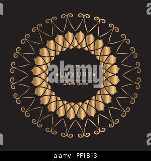 Golden Luxury Brand Name Stock Vector