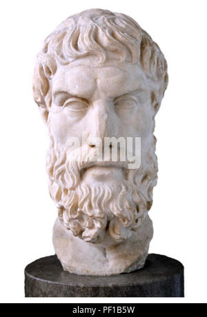 Bust of the philosopher Epicurus. 32 cm.