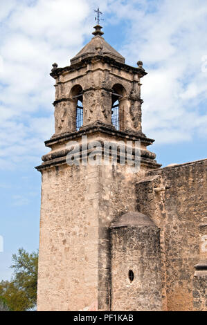 Mission San Jose San Antonio Texas Bell Tower of Mission San Jose Stock Photo