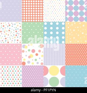 Colorful seamless patterns for baby style. Vector illustration for children background. Stock Vector
