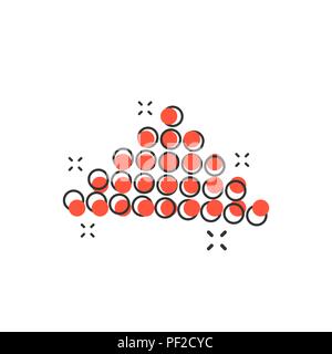 Vector cartoon dotted arrow icon in comic style. Dot arrow sign illustration pictogram. Cursor business splash effect concept. Stock Vector