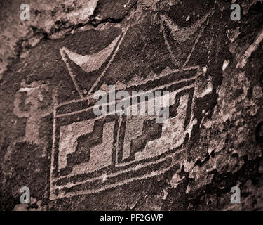 Petroglyph in the Painted Desert, Arizona, USA Stock Photo