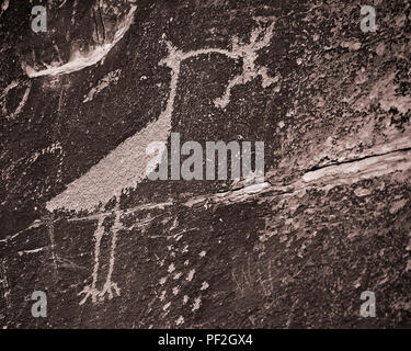 Petroglyph in the Painted Desert, Arizona, USA Stock Photo