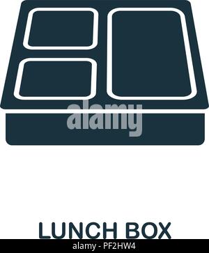 Lunch Box creative icon. Simple element illustration. Lunch Box concept symbol design from school collection. Can be used for mobile and web design, a Stock Vector