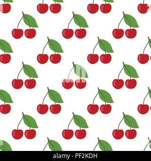 Cute cherry seamless pattern. Good for textile, wrapping, wallpapers