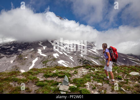 WA14780-00...WASHINGTON - Vicky Spring on the summit of Pyramid Peak near Indian Henerys Hunting Ground in Mount Rainier National Park.  (MR#S1) Stock Photo